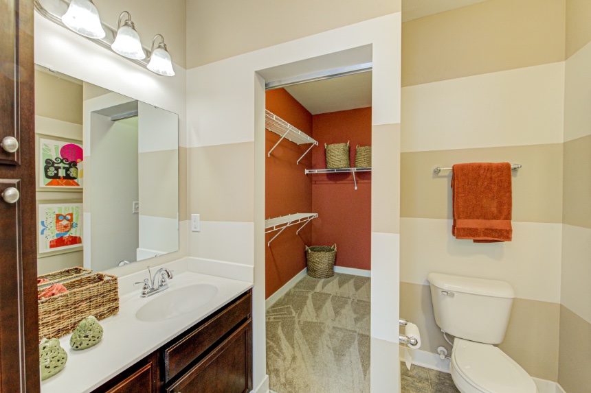 Model home bathroom in Zionsville